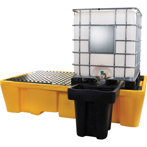 Double palette de d&eacute;versements IBC, Capacit&eacute; de d&eacute;versement 317 gal. US, 89" x 57" x 23" Groupe Belzile Dickner