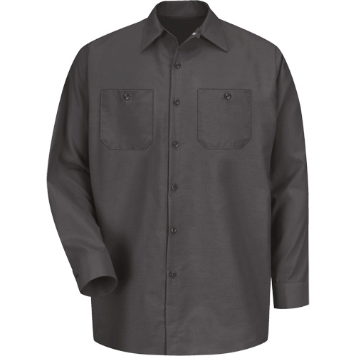 Chemise industrielle de travail &agrave; manches longues, Hommes, Moyen, Charbon Groupe Belzile Dickner