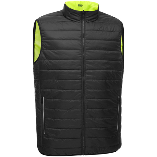 Bisley&reg; X-Back Reversible Puffer Vest, High Visibility Lime-Yellow, 2X-Large, Polyester Groupe Belzile Dickner