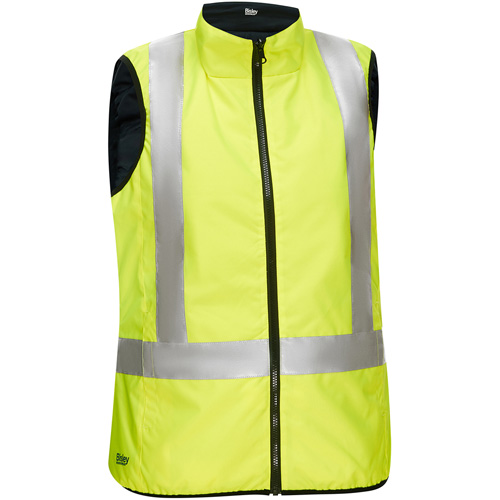 Bisley&reg; X-Back Women's Contoured Reversible Puffer Vest, High Visibility Lime-Yellow, 3X-Large, Polyester Groupe Belzile Dickner