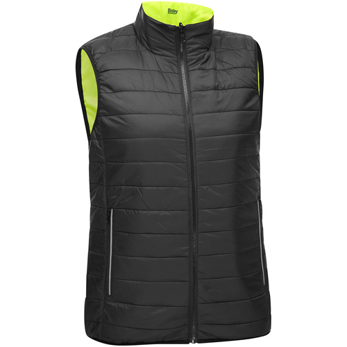 Bisley&reg; X-Back Women's Contoured Reversible Puffer Vest, High Visibility Lime-Yellow, 3X-Large, Polyester Groupe Belzile Dickner