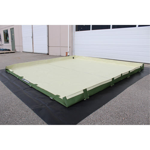 Easy-Riser Insta-Berm, 134 US gal. Capacity, 6' W x 6' L x 6" H, Hinge Bracket Groupe Belzile Dickner