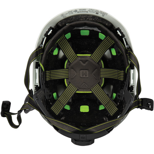 Casque de s&eacute;curit&eacute; d'escalade Fibre Metal, R&eacute;pond aux normes CSA type 2, Suspension Rochet, Non ventil&eacute; Groupe Belzile Dickner
