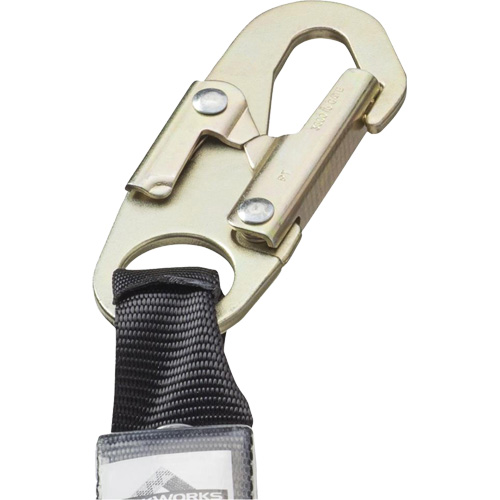 SA-55522-4 PVC-Coated Shock Absorbing Lanyard, 4', Form Hook Center, Snap Hook Leg Ends, Galvanized Steel Groupe Belzile Dickner
