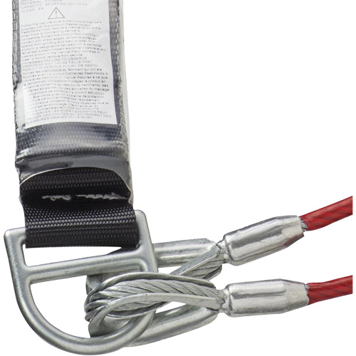 SA-55522-4 PVC-Coated Shock Absorbing Lanyard, 4', Form Hook Center, Snap Hook Leg Ends, Galvanized Steel Groupe Belzile Dickner