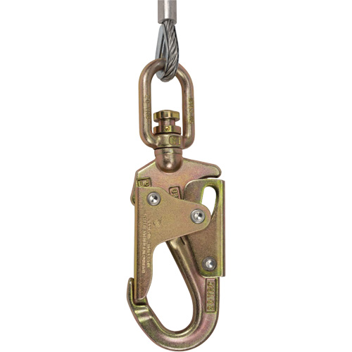 SRL-73302-40LE Cordage de s&eacute;curit&eacute; autor&eacute;tractable, 40', Acier galvanis&eacute;, Pivotant Groupe Belzile Dickner