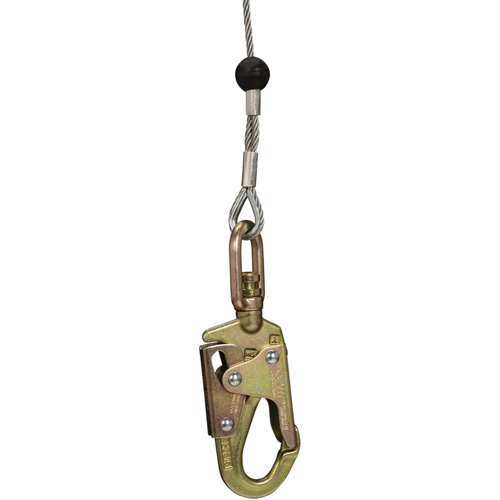 SRL-73303-96 Cable Self-Retracting Lifeline with Recovery, 96', Galvanized Steel, Swivel Groupe Belzile Dickner
