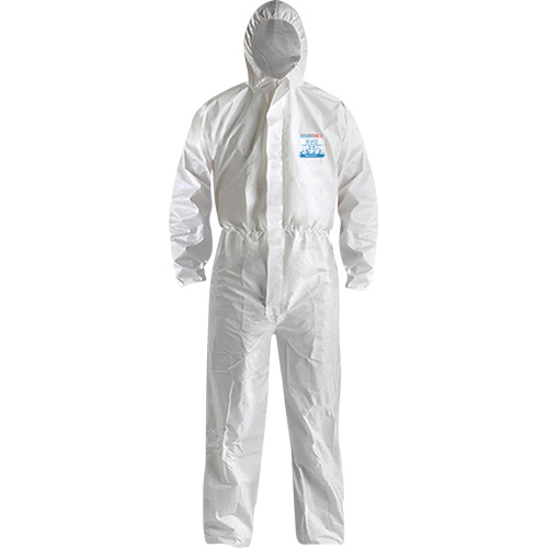CoverMe XP1800  Type 5/6 Coveralls with Hood, 2X-Large, White, Microporous Groupe Belzile Dickner