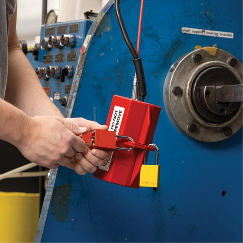 Cadenas de verrouillage de s&eacute;curit&eacute; Velocity Plus, Orange, Cl&eacute;s identiques, Aluminium, Largeur de 1-1/2" Groupe Belzile Dickner