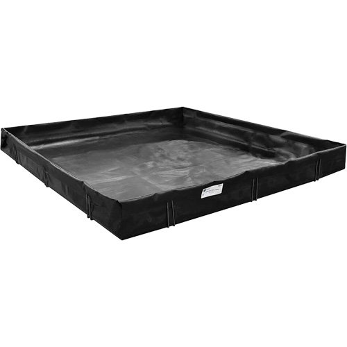 Spill Containment Berm, 748 US gal. Capacity, 10' W x 10' L x 1" H, L-Bracket Groupe Belzile Dickner