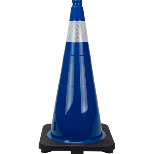 Premium Traffic Cone, 28", Blue, 4" Reflective Collar(s) Groupe Belzile Dickner