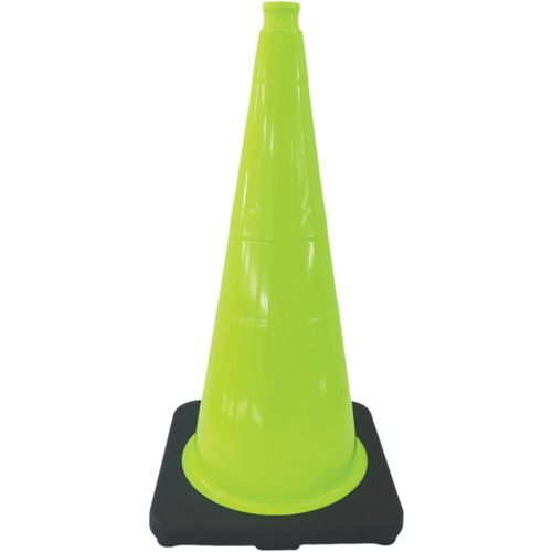 C&ocirc;ne de signalisation de premi&egrave;re qualit&eacute;, 18", Vert lime Groupe Belzile Dickner