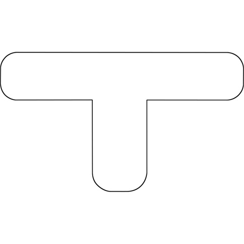 Floor Marking Shapes, T, 9.5" L x 6.5" W, White, Vinyl Groupe Belzile Dickner