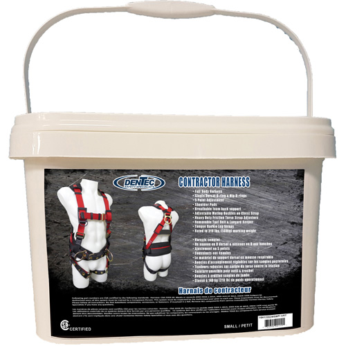 Contractor Safety Harness in Pail, CSA Certified, Class AP, Small, 352 lbs. Cap. Groupe Belzile Dickner