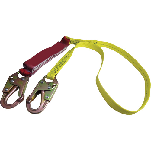 External Energy Absorber Lanyard with 3/4" Hook, 6', Snap Hook Center, Snap Hook Leg Ends, Polyester Groupe Belzile Dickner