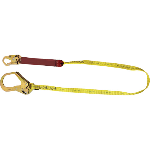 External Energy Absorber Lanyard with 2-1/4" Hook, 6', Snap Hook Center, Snap Hook Leg Ends, Polyester Groupe Belzile Dickner