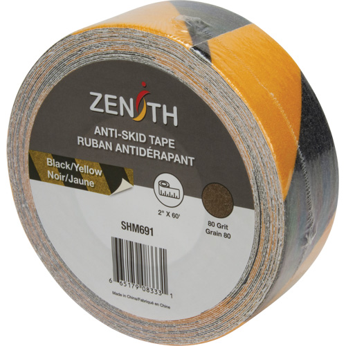 Ruban antid&eacute;rapant, 2" x 60', Noir & jaune Groupe Belzile Dickner