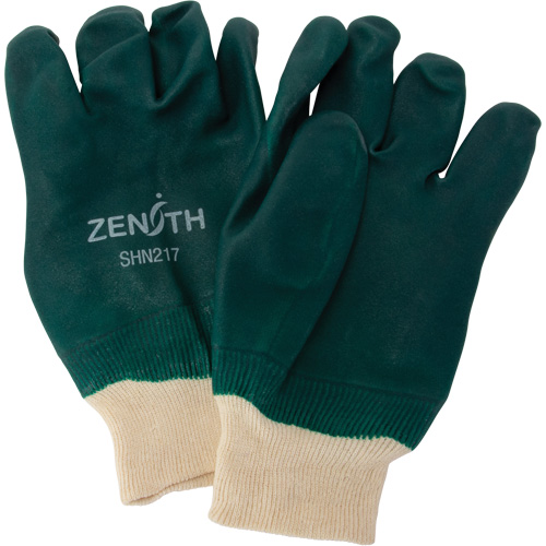 Gants verts &agrave; double enduit, 10" lo, PVC, Doublure en Jersey de coton, 70 mils Groupe Belzile Dickner
