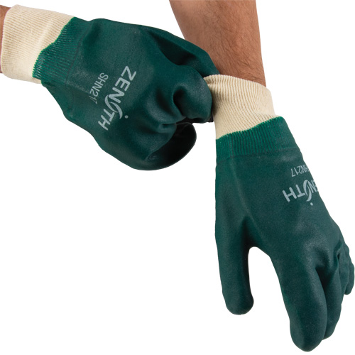 Gants verts &agrave; double enduit, 10" lo, PVC, Doublure en Jersey de coton, 70 mils Groupe Belzile Dickner
