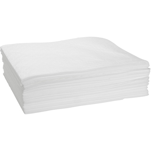 Feuilles absorbantes li&eacute;es, Huile seulement, 15" x 19", 14 gal. d'absorption Groupe Belzile Dickner