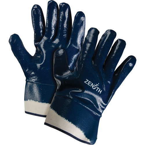 Heavyweight Safety Cuff Gloves, 10/X-Large, Nitrile Coating, Cotton Shell Groupe Belzile Dickner