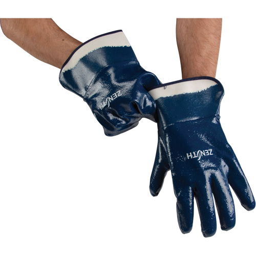 Heavyweight Safety Cuff Gloves, 10/X-Large, Nitrile Coating, Cotton Shell Groupe Belzile Dickner