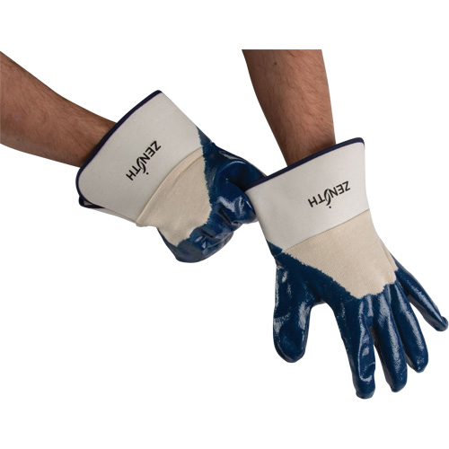 Heavyweight Safety Cuff Gloves, 11/2X-Large, Nitrile Coating, Cotton Shell Groupe Belzile Dickner