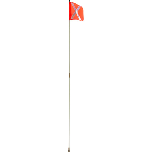 Tige de s&eacute;curit&eacute; robuste, Fixation Filet&eacute;, Hauteur 8', Orange avec X r&eacute;fl&eacute;chissant Groupe Belzile Dickner