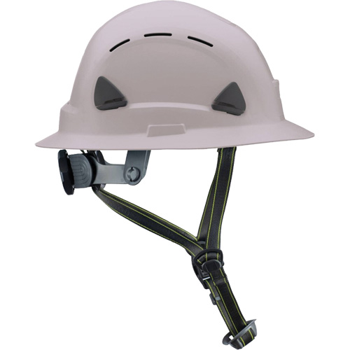 Fibre Metal Climbing Style Helmet with Full Brim, Meets CSA Type 2, Ratchet Suspension, Vented Groupe Belzile Dickner