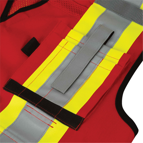 6678 High-Visibility Antimicrobial Mesh-Back Surveyor Vest, Red, Small, Polyester Groupe Belzile Dickner