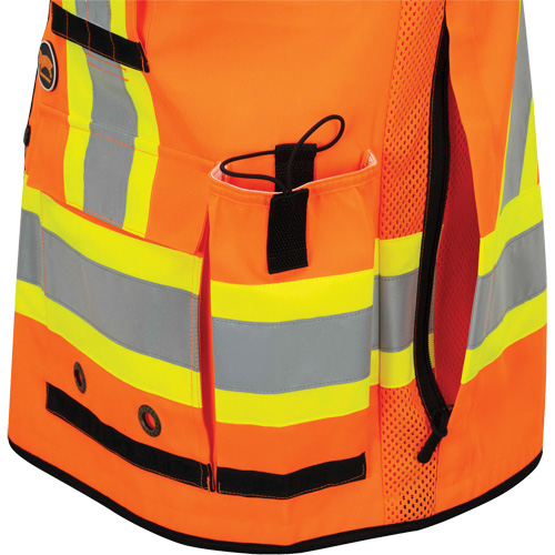 6680 High-Visibility Antimicrobial Mesh-Back Surveyor Vest, High Visibility Orange, Small, Polyester Groupe Belzile Dickner