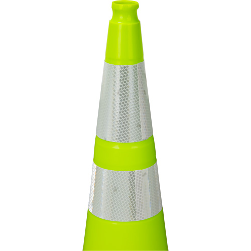 Premium Traffic Cone, 36", Lime Green, 4" & 6" Reflective Collar(s) Groupe Belzile Dickner