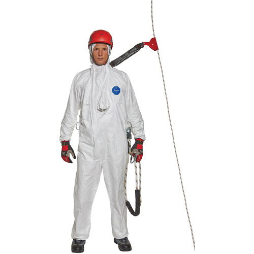 Harness-Compatible Disposable Coverall, Small, White, Tyvek&reg; 500 Groupe Belzile Dickner
