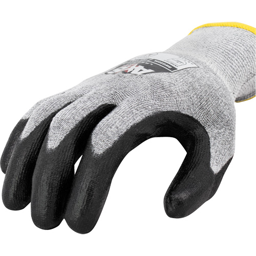 Gants de travail r&eacute;sistants &agrave; la coupe, compatibles avec &eacute;crans tactiles RWG566 AXIS, Taille 2T-Grand, Calibre 18, Rev&ecirc;tement Polyur&eacute;thane, Enveloppe en Acier inoxydable/PEHP, ASTM ANSI niveau A5/EN 388 niveau E Groupe Belzile Dickner
