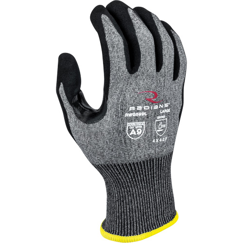 Gants enduits r&eacute;sistants &agrave; la coupe RWG589, Taille 2T-Grand, Calibre 18, Rev&ecirc;tement Mousse de nitrile, Enveloppe en PEHP, ASTM ANSI niveau A9/EN 388 niveau F Groupe Belzile Dickner