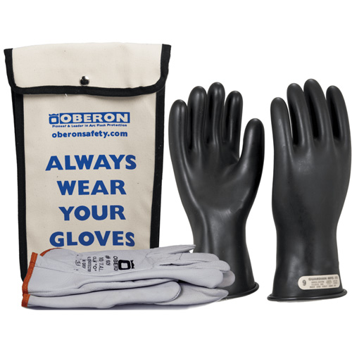 Class 00 Rubber Electrical Glove Kit, 8, 11" L, 20 cal/cm², NFPA 70E Groupe Belzile Dickner