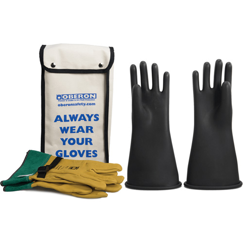 Class 2 Rubber Electrical Glove Kit, 9, 14" L, 37 cal/cm², NFPA 70E Groupe Belzile Dickner