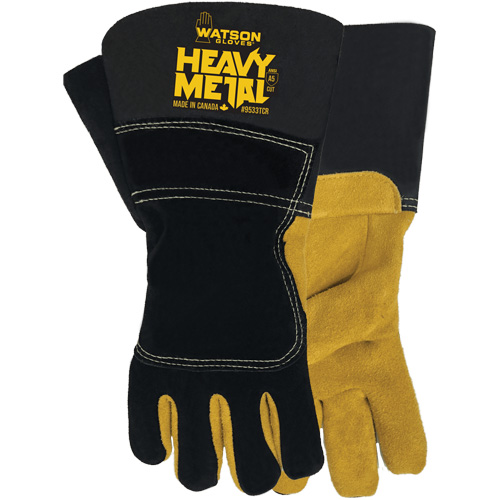 Gants de soudage d'hiver Black Velvet Heavy Metal, Taille Petit, Enveloppe en Cuir d'&eacute;lan refendu, ASTM ANSI niveau A5 Groupe Belzile Dickner