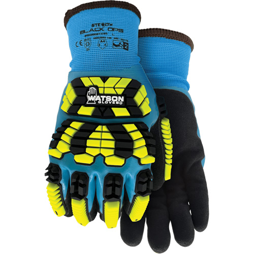 Gants d'hiver antichocs 9393TPR Stealth Black Ops, Petit, Paume en Mousse de latex, Poignet Poignet en tricot Groupe Belzile Dickner