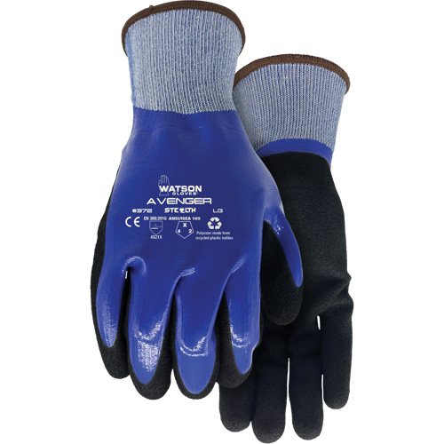 372 Stealth Avenger Gloves, Small, Nitrile Coating, 15 Gauge, RPET Shell Groupe Belzile Dickner