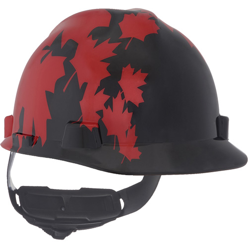Specialty V-Gard&reg; Hard Hat, Ratchet Suspension, Black/Red Groupe Belzile Dickner