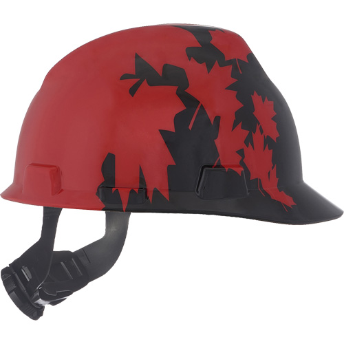 Specialty V-Gard&reg; Hard Hat, Ratchet Suspension, Black/Red Groupe Belzile Dickner