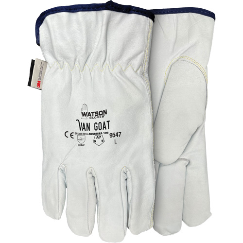 Gants de protection contre la coupe Van Goat 9547, T-petit, Paume en Cuir fleur de ch&egrave;vre, Para-aramide/Polyester/Acier/Thinsulate Groupe Belzile Dickner