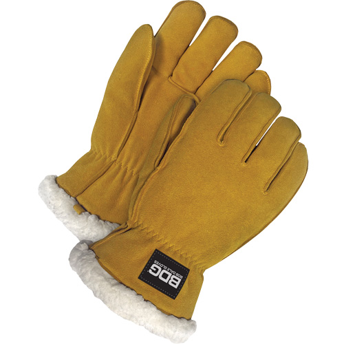 Gants de conducteur, T-Grand, Paume en Cuir de daim refendu, Tissu-laine Groupe Belzile Dickner