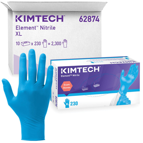 Kimtech Element Exam Gloves, X-Small, Nitrile, 3.2-mil, Powder-Free, Blue, Class 2 Groupe Belzile Dickner