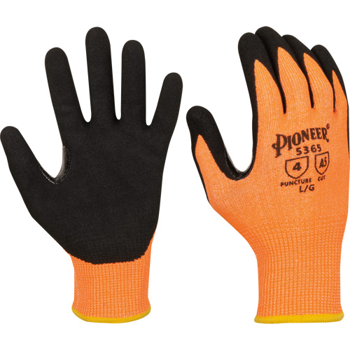 Gants r&eacute;sistants &agrave; la coupe compatibles avec les &eacute;crans tactiles, Taille Petit, Calibre 13, Rev&ecirc;tement Nitrile, Enveloppe en Polyester/PEHP, ASTM ANSI niveau A5 Groupe Belzile Dickner