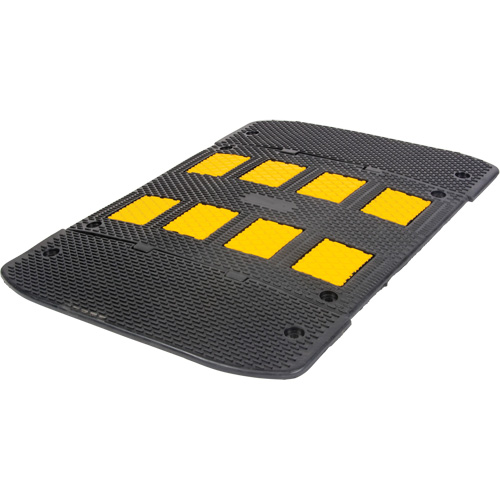 Speed Hump with End Caps, Rubber, 3' L x 40" W x 2" H Groupe Belzile Dickner