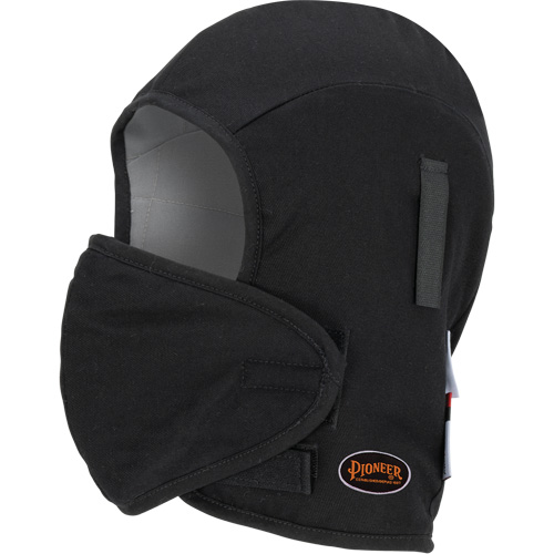 Pioneer 766A Flame-Resistant Quilted Hard Hat Liner with Detachable Mouthpiece, Black/Grey, Cotton/FR-Tech&reg;/Modacrylic/Nylon Groupe Belzile Dickner