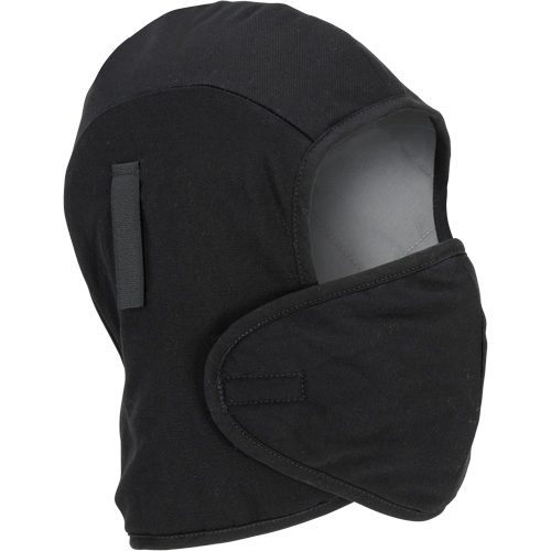 Pioneer 766A Flame-Resistant Quilted Hard Hat Liner with Detachable Mouthpiece, Black/Grey, Cotton/FR-Tech&reg;/Modacrylic/Nylon Groupe Belzile Dickner