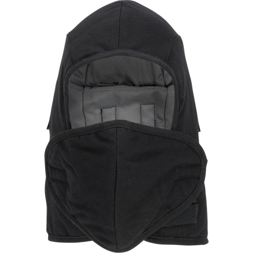 Pioneer 766A Flame-Resistant Quilted Hard Hat Liner with Detachable Mouthpiece, Black/Grey, Cotton/FR-Tech&reg;/Modacrylic/Nylon Groupe Belzile Dickner